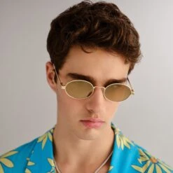 Le Specs POSEIDON DEUX | GOLD IVORY POLARIZED -Le Specs 7ea6a5c6cd56b1be453b5bdff22b8a82