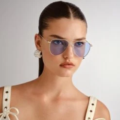 Le Specs THE DUKE | GOLD SKY BLUE TINT -Le Specs 9b1edb0f408779c9388f9aaa8ae93e7f