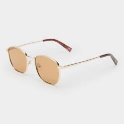 Le Specs NEPTUNE DEUX | GOLD LIGHT BROWN MONO -Le Specs 9f6acb4bdc8493430913e504e68a0736