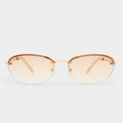 Le Specs SLINKY | GOLD LIGHT BROWN GRAD