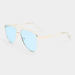 Le Specs THE DUKE | GOLD SKY BLUE TINT -Le Specs e684b80f08438cfecdc41af32dfd8569